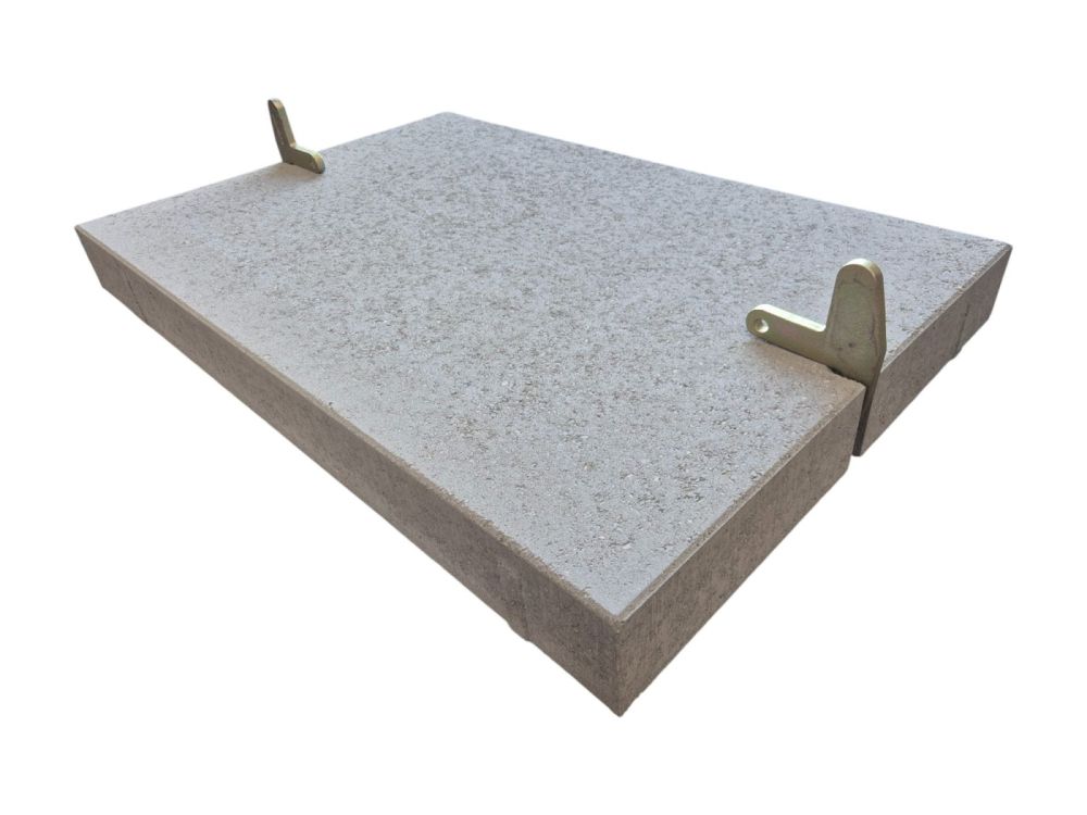 Concrete slab 120x80x12cm - Grey - photos 3
